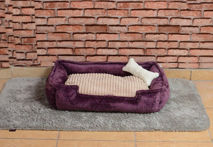Cookie Pet Filled Cat Dog Nest, 70X50Cm, Plum Beige